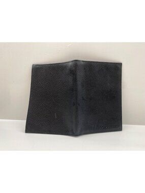 Longchamp mens leather black passport holder OS